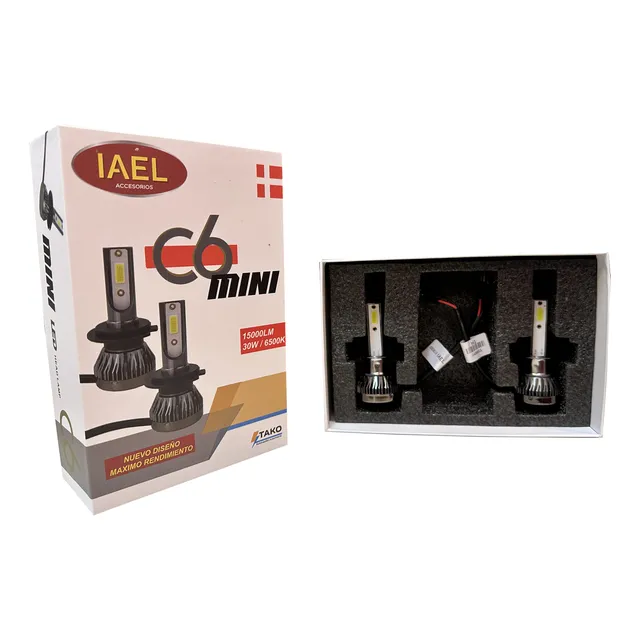 Cree Led Mini C6 X2 Lamparas H3 6500k 7500lm 30w Iael