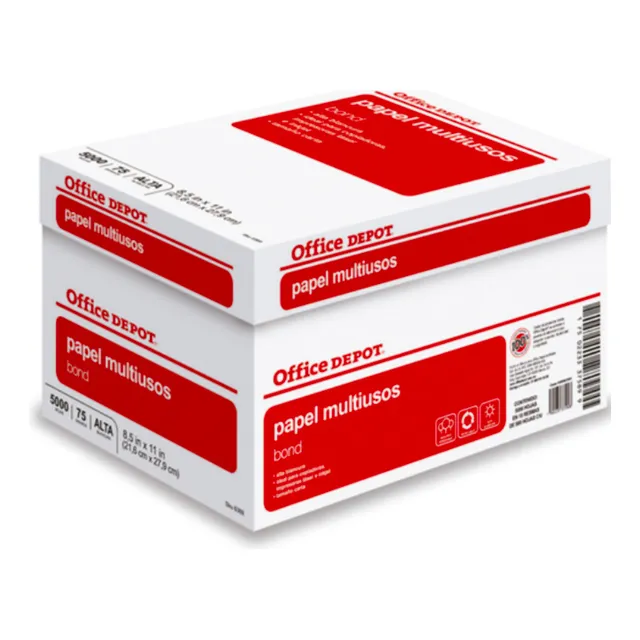 Caja De Papel Office Depot 6369 Carta / 5000 Hojas / Blanco