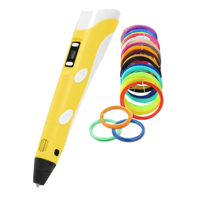 Lápiz Impresora 3d Modelado Plastico Amarillo 100m Filamento
