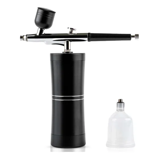 Aerógrafo Inalámbrico Profesional 03mm Portátil Recargable N Color Negro