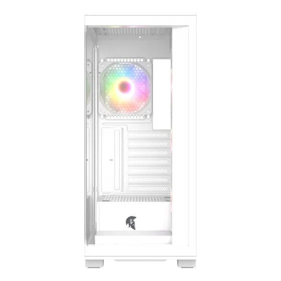 Gabinete Gamer Leonidas Magnus Mid Tower Vidro Temperado Cor Branco