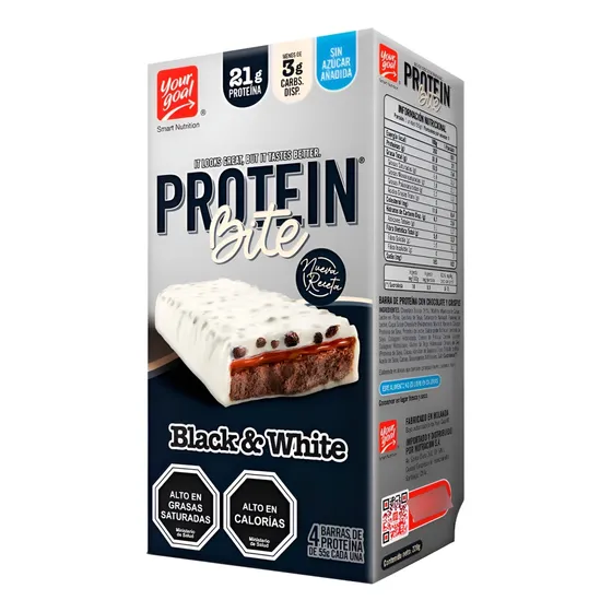 Yourgoal Protein Bite Black & Withe Caja 4un