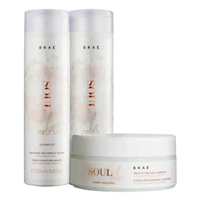 Kit Soul Color Shampoo, Condicionador E Máscara Braé 250ml