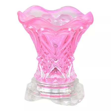 Calentador De Aceite De Fragancia De Cristal Rosa Eléctrico