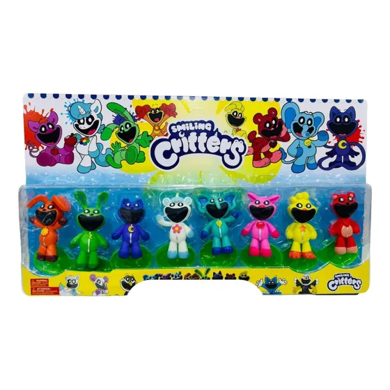 Kit 8 Personagens Smiling Critters Cartela Brinquedo
