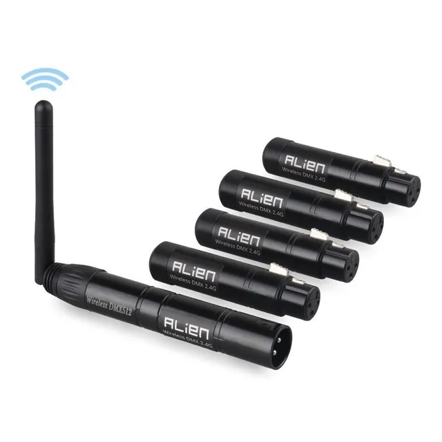 Controlador Dmx512 Inalámbrico 2.4g Transmisor 4 Receptor Xl
