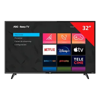 Smart Tv Roku 32'' Hd Led 3 Hdmi 1 Usb 32s5195 Aoc Bivolt Smart Tv Roku 32'' Hd Led 3 Hdmi 1 Usb 32s5195 Aoc Bivolt
