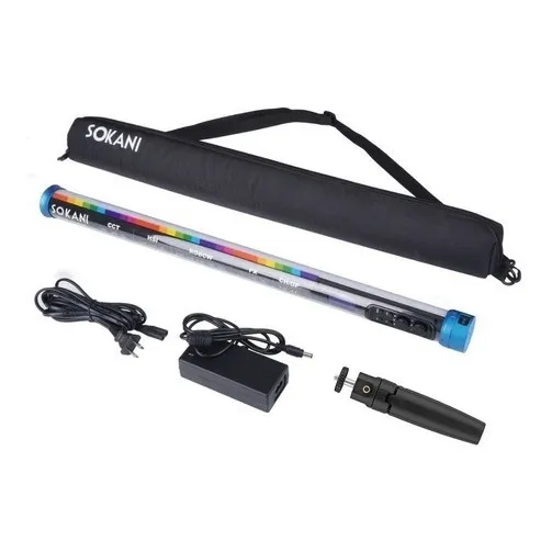 Bastão De Led Rgb Sokani X25 Profissional Controle Tubo Led Estrutura Preto Luz Preto 127/220V
