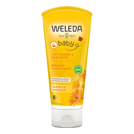 Champú Y Gel De Ducha Natural De Caléndula Bebé Weleda 200ml