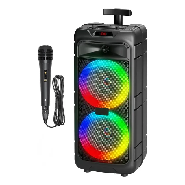 Altavoz Bluetooth Portátil Inalámbrico Grandes Led Micrófono