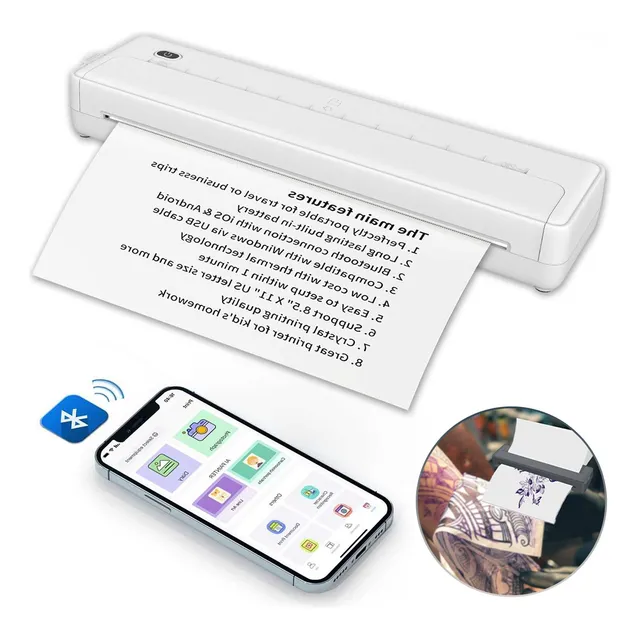 Impresora Térmica Portátil A4 Papel De Tatuaje Compatible
