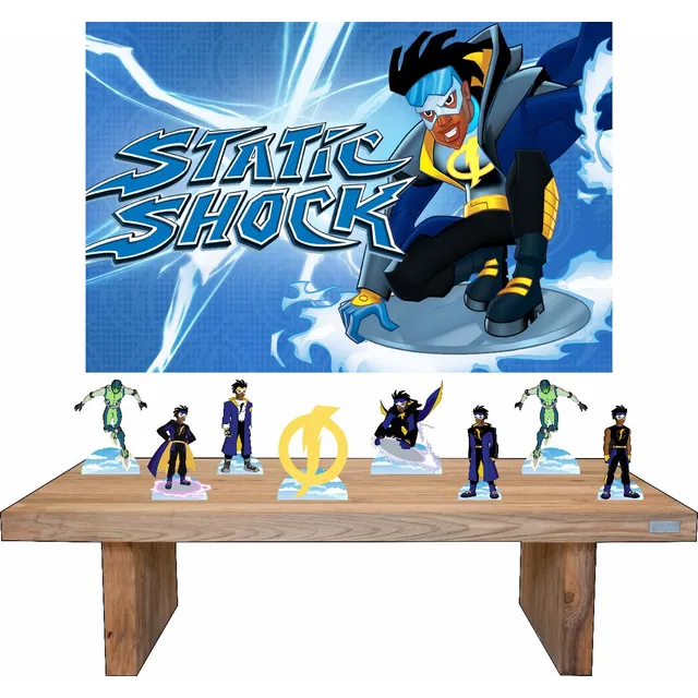 Super Choque - Kit Display 8 De Mesa + Painel Festa