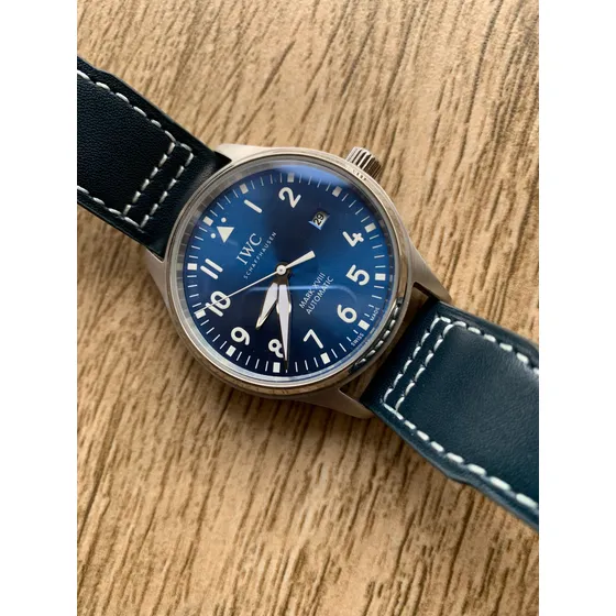 Reloj Iwc  Automático Azul Acero Azul