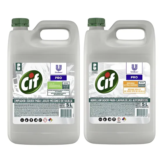 Cif Jabon P/ Maquina Lavavajilla 5 Lts + Abrillantador X 5 L