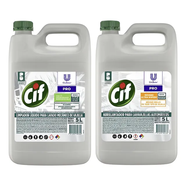 Cif Jabon P/ Maquina Lavavajilla 5 Lts + Abrillantador X 5 L