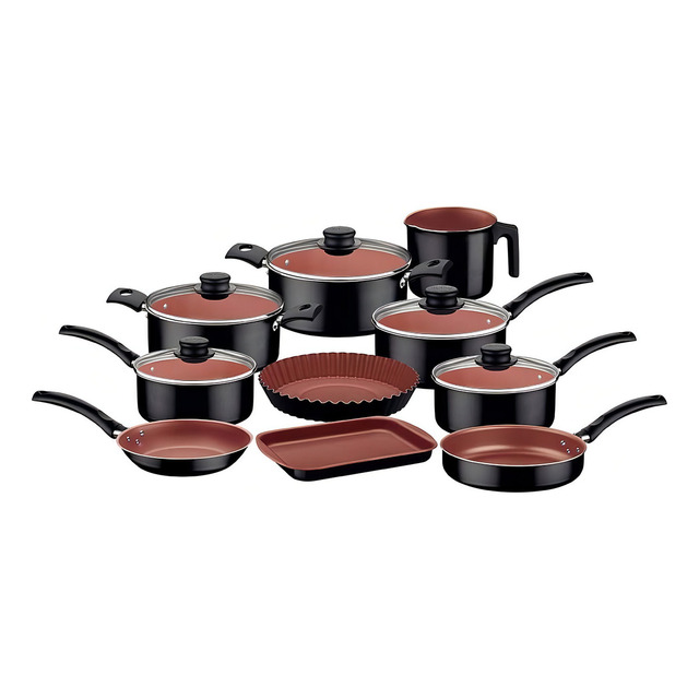 Jogo De Panelas Tramontina Turim 10 Pçs Cor Preto Cobre Jogo De Panelas Tramontina Turim 10 Pçs Cor Preto Cobre