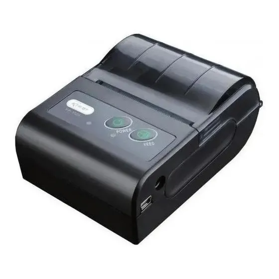 Mini Impressora Térmica Bluetooth Cupom Pedido Ifood Qr Code Cor Preto Knup KP-1025