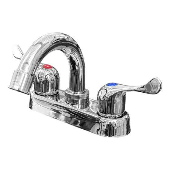 Mezcladora Para Lavabo 4puLG 1/4 De Vuelta Iusa Acabado Cromado Color Plateado