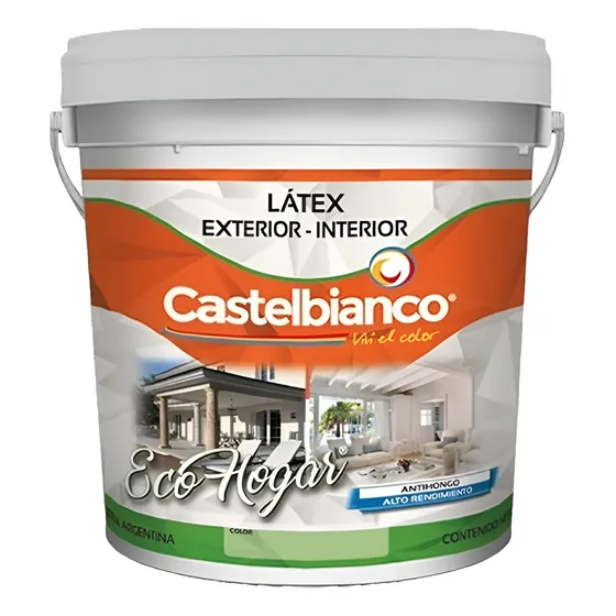 Castelbianco Latex Hogar Color Mate X 4 Lts Linea Intercas Durazno Mate