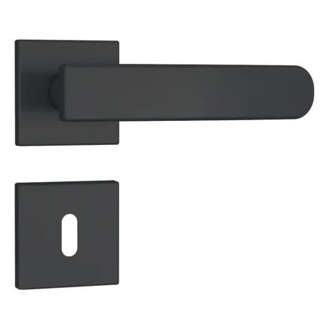 Fechadura Interna 813/41 Roseta Quadrada Preto Fosco Stam