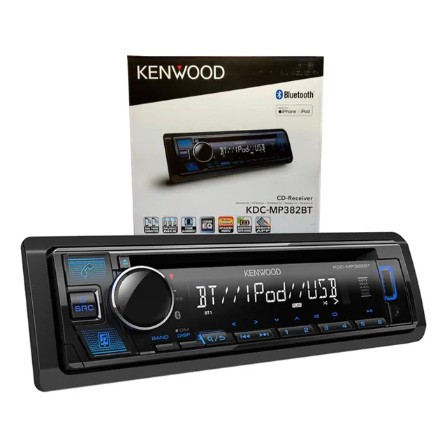Radio Kenwood Kdc-mp382bt Con Bluetooth Y Lectora De Cd
