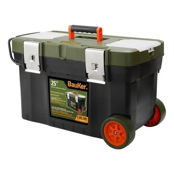 Caja Porta Herramientas Bauker 25  Con Ruedas