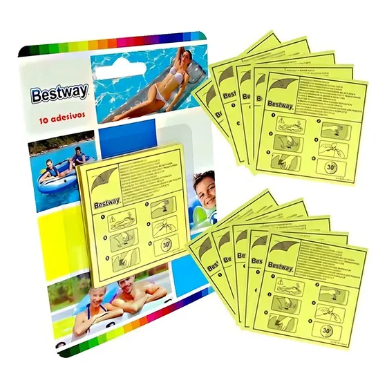 Reparo Remendo De Piscina Inflável Com 10 Adesivos Bestway Cor Multicor