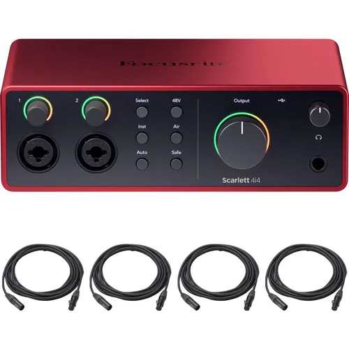 Interface De Áudio Focusrite Scarlett Solo 4th Gen vermelho