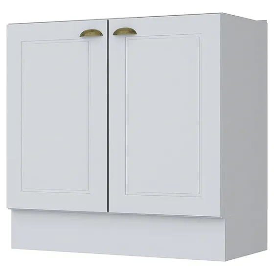 Henn C355-05 balcão decozinha americana 80 Cm sem tampo 2 portas cor branco