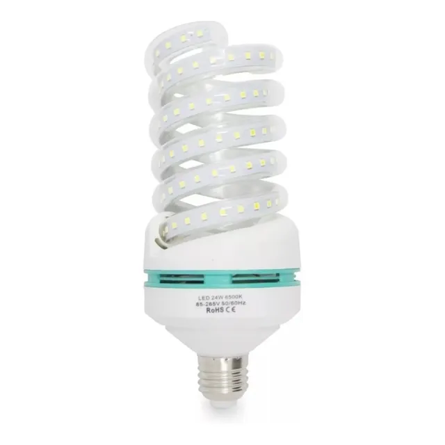 Bombillo Led E27 24w Espiral Luz Blanca , Somos Tienda
