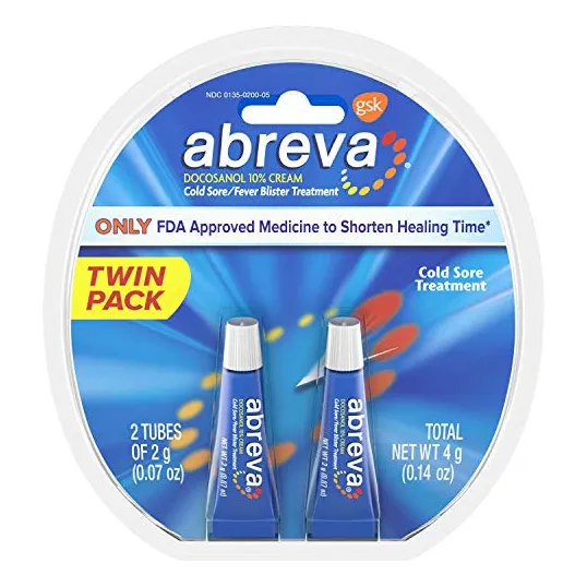 Abreva Docosanol Crema Labial Ampollas Resfriado Fiebre X 2