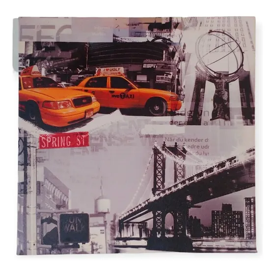 Cuadro Bastidor Nueva New York Taxi Decoración Adorno