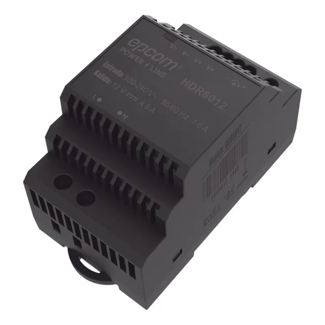 Fuente De Poder Industrial Riel Din 4a 60w Hdr-6012