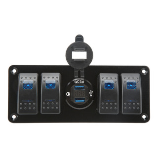 Panel De Interruptores Combinados 4 En 1, Cargador Usb Dual, Panel De Interruptores Combinados 4 En 1, Cargador Usb Dual,