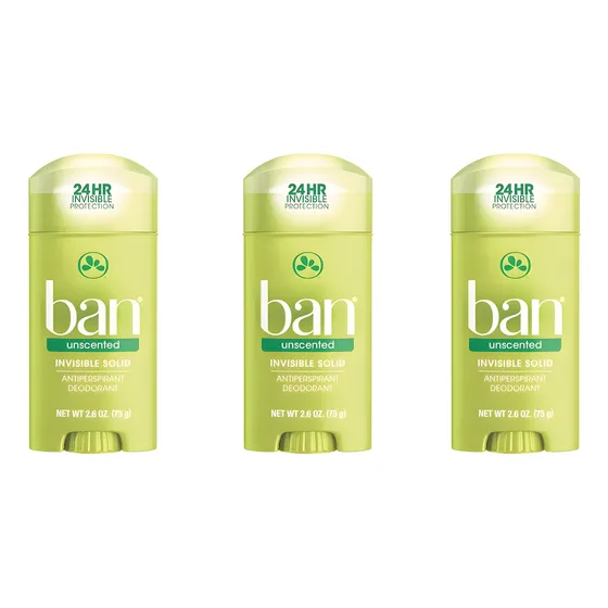 Kit 3 Unidades - Desodorante Sólido Ban Sem Perfume