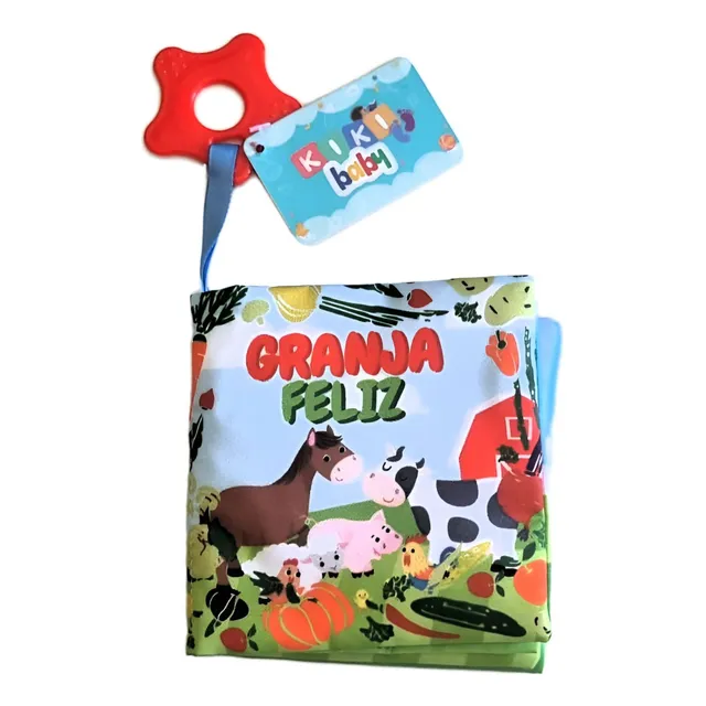Libro De Tela Didáctico Que Cruje Bebés Con Chifle Animales