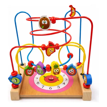Brinquedo Educativo Aramado Montanha Russa Infantil Relogio Colorido