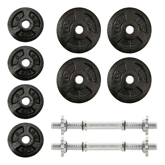 Pesas Juego Mancuernas Barras Sportfitness +30 Lbs En Discos