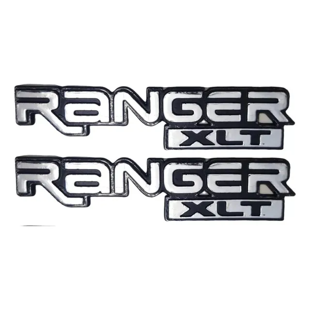 Par Emblemas Laterales Pickup Ranger Xlt 1987-2000 Cromo