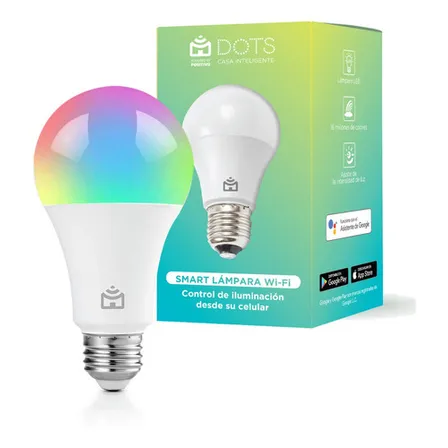 Ampolleta led con Wi-Fi Dots SLWF-D00007 Redonda color multicolores 9W