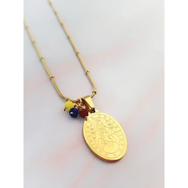Cadena Medalla Virgen Coromoto Patrona Venezuela