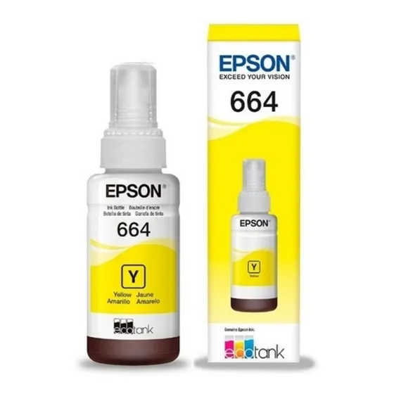 Botella Tinta Epson T664420 Amarillo L200 355 555 1300