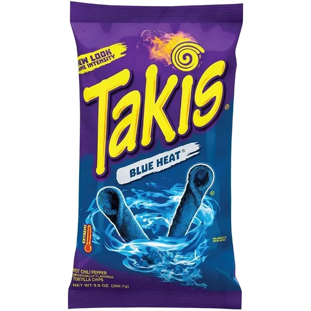 Botana Americana Takis Blue Heat Takis Fuego Azul 14 Pack