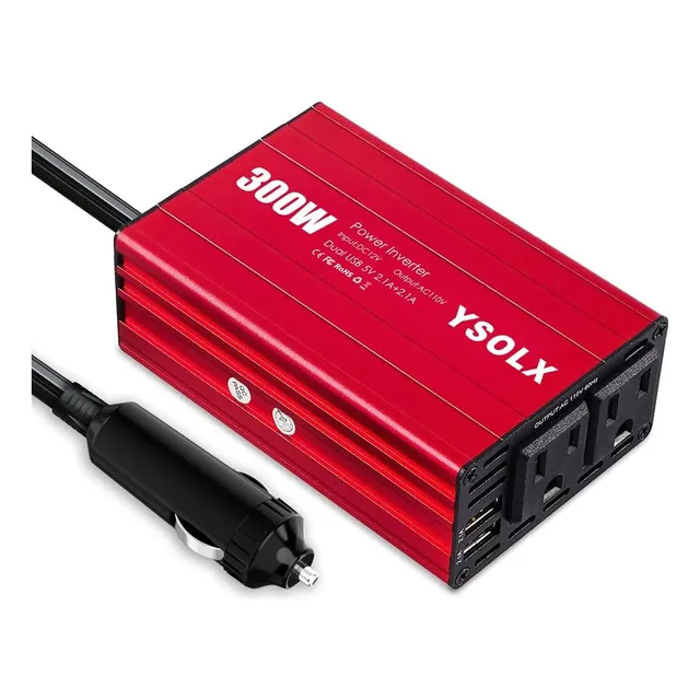 Convertidor De Corriente Inversor De 300w Carro 12v A 110v