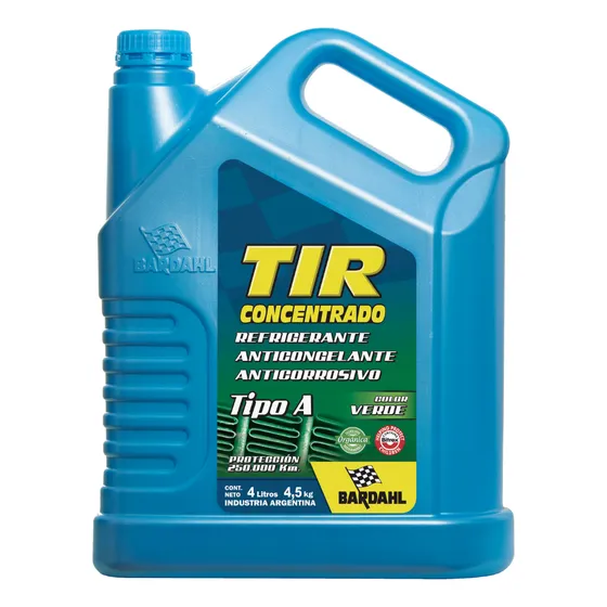 Líquido Refrigerante Anticorrosivo TIR concentrado Bardahl Verde 4l