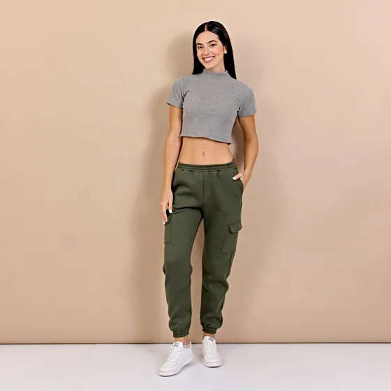 Pantalón Myg Jogging Cargo Frisa Mujer