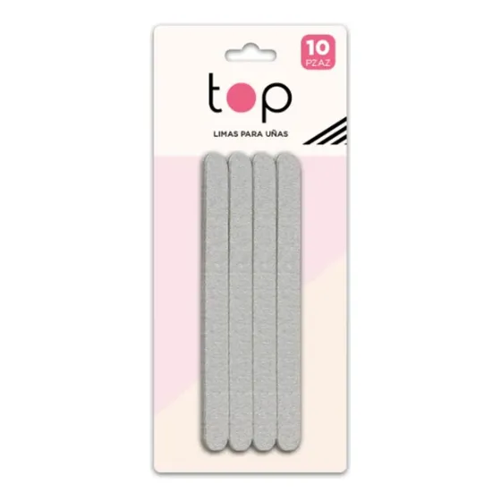 Lima Para Uñas Top Gris 10 Unidades