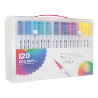 Marcadores De 120 Cores Plumones Tip Brush Double Point Marcadores De 120 Cores Plumones Tip Brush Double Point