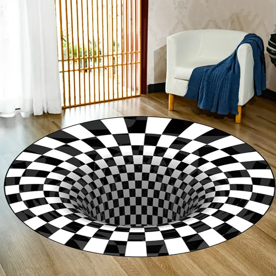 Alfombra Redonda 3d Para Sala De Estar, Mesa De Café