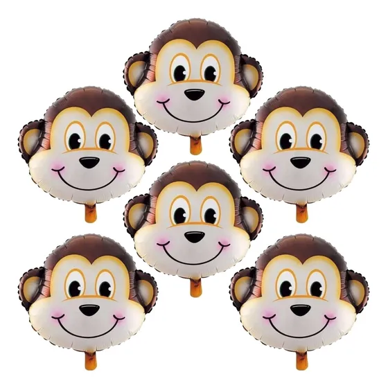 Set Pack Globo Metalizado Animal Selva 35cm X 6